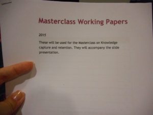 Masterclass Knowledge Retention