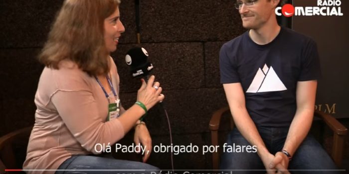 Paddy Cosgrave em entrevista à Rádio Comercial
